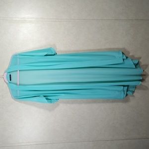 04510 Crazy Train sheer mint green long cardigan jacket O/S